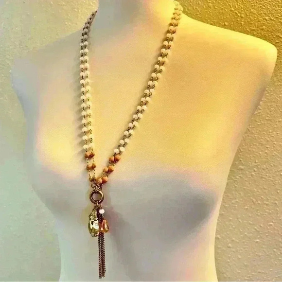 Vintage Two Stand Necklace with Pendants - Picture 2 of 5